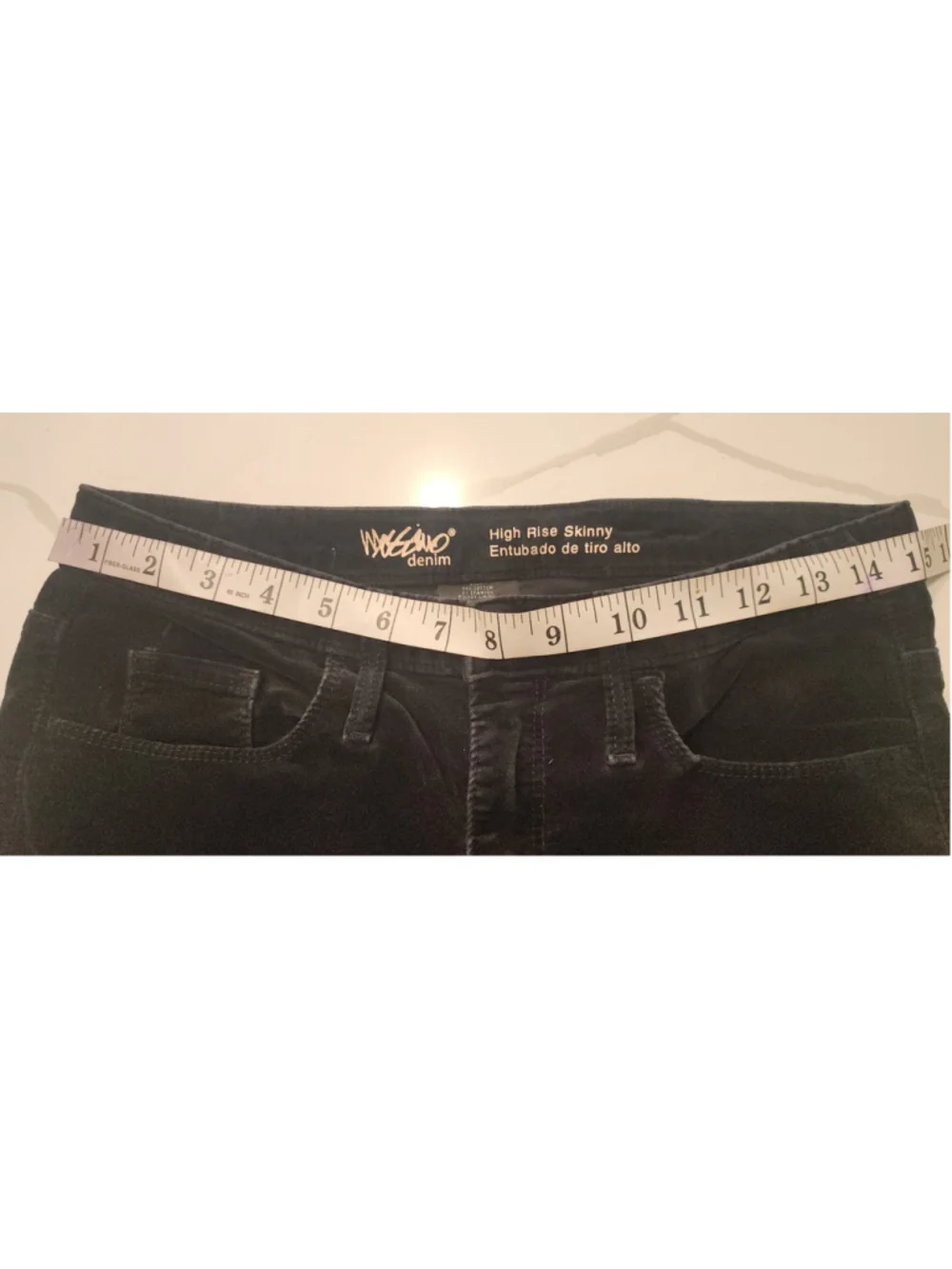 Mossimo Velvet High Rise Skinny Jeans Black 4/27 Super Stretch High Waist Pants